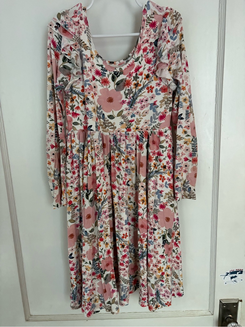 Little sleepies bamboo swing Floral Pink Long-Sleeve Dress